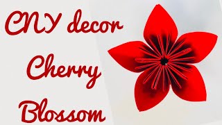 Chinese New Year decoration ideas  CNY DIY Red Packet Flower Origami Cherry Blossom CNY Tutorial [upl. by Stroup429]