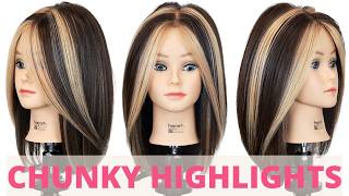 How to do Chunky Highlights Hair Tutorial  CHUNKY BLONDE HIGHLGIHTS [upl. by Eugeniusz360]