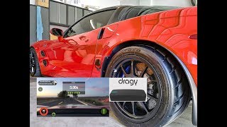 700whp C6 Corvette ZR1 Test Dragy GPS 60130mph Runs [upl. by Dronski]