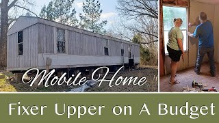 Mobile Home Makeover  Single Wide Remodel  Fixer Upper On A Budget [upl. by Emixam]