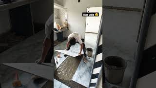 ओर सुन😉 Tiles wala hi kahte hai 🔥shortsvideo floor install hardwork rafique bhai tiles wala [upl. by Seppala]