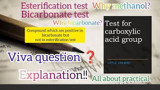 Functional group detection  Test for carboxylic acidCOOH  Practical viva [upl. by Nwahsiek741]