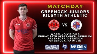 FULL MATCH Greenock Juniors 12 Kilsyth Athletic  WOSFL Division 3  270924 [upl. by Pooley]