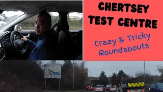 How to Tackle Chertsey Driving Test Centres MOST CHALLENGING Roundabouts [upl. by Silyhp]