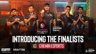 INTRODUCING THE FINALISTS TEAM CHEMIN ESPORTS  SPS BGMI CHALLENGE FINAL [upl. by Bolme]