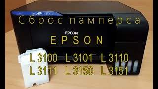 Сброс и замена памперса Epson L3100 L3150 L3101 Adjustment Program для L3110 L3111 L3151 [upl. by Ephrayim]