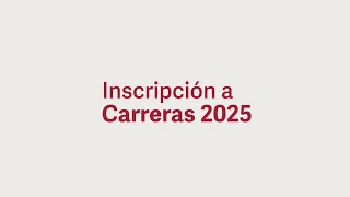 Inscripción a carreras 2025 [upl. by Donavon]