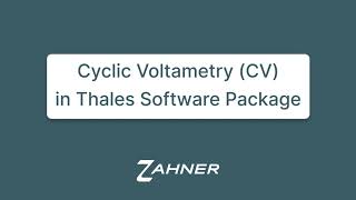 Introduction to cyclic voltammetry Thales software [upl. by Neirad]