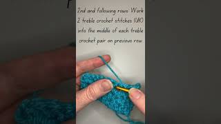 V Stitch  Treble Crochet UK [upl. by Nnaegroeg]