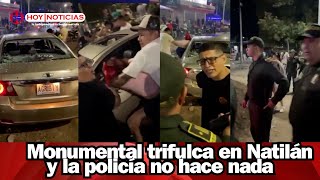 Siguen los desmanes y desorden en el sector Natilan y la policía brilla porque dejan que pasen [upl. by Ines195]