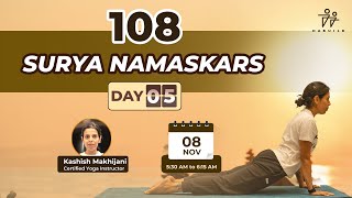 Surya Namaskar Challenge  Day 5 by Kashish Makhijani [upl. by Nodnol]