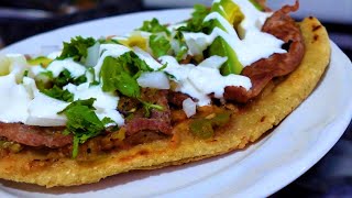 HAZ esta RECETA de Huaraches con carne el antojito mexicano que vas a AMAR [upl. by Auqenet]