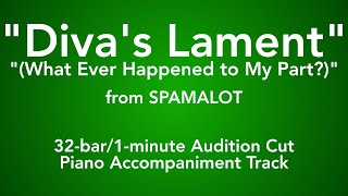 quotDivas Lamentquot from Spamalot  32bar1minute Audition Cut Piano Accompaniment [upl. by Nikolaus586]