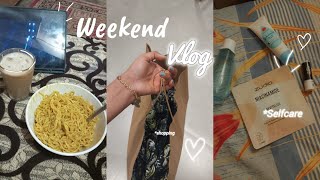 Weekend vlog 🍍 life of an indian student outing selfcare [upl. by Orvah248]