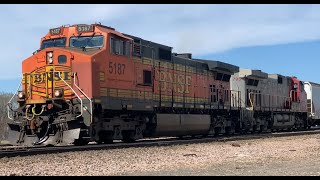 20240214b Railfan Teague TXBNSF Yard Classification [upl. by Guild920]