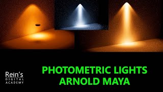 Photometric lights in Arnold Renderer Use IES light profile Maya Lighting Tutorial English [upl. by Mairam612]