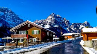 Driving in Engelberg 🇨🇭 Beautiful Swiss Village in Winter [upl. by Orravan516]