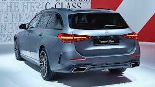 NEW Mercedes CClass 2022 ESTATE  PRICES amp details exterior interior [upl. by Reemas]