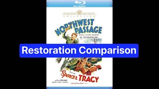 NORTHWEST PASSAGE 1940 2011 DVD to 2024 BLURAY Technicolor Restoration Comparison [upl. by Lodnar918]