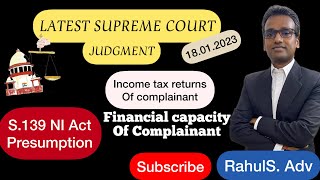 Supreme Court Judgement  Presumption  Financial Capacitysec 138 [upl. by Shana]