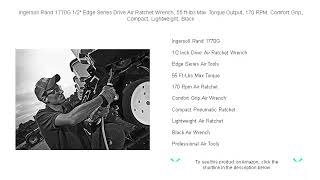 Ingersoll Rand 1770G 12quot Edge Series Drive Air Ratchet Wrench 55 ftlbs Max Torque Output 170 RPM [upl. by Ajidahk]