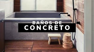 Baños con Concreto  Diseño de Baños Modernos 2021 [upl. by Aelram]