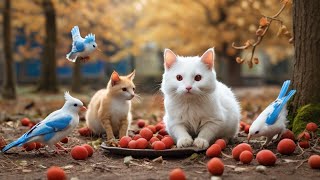 NO ADS Cat TV for Cats to Watch 😺 Bird and Squirrel Party in the Garden 🕊️ Bird Videos for Cats 4K [upl. by Waine725]