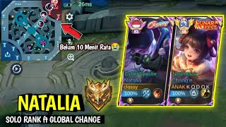 AKU SOLO RANK DI GLORY MALAH KETEMU GLOBAL CHANGE AUTO Ezz  Natalia Roamer Gameplay [upl. by Lach]