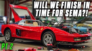 BUILDING A ONE OF A KIND FERRARI FOR SEMA  PT 2  GAS MONKEY [upl. by Llemaj785]