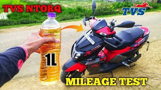 TVS NTORQ 125 RACE EDITION MILEAGE TEST IN ONE LITER  Kitna deti hai [upl. by Mehcanem]