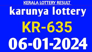 KARUNYA LOTTERY KERALA RESULT KR635 TODAY [upl. by Nyrual]