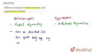 Different between Actinomorphic and zygomorphic flower  CLASS 10  REPRODUCTION  BIOLOGY  Dou [upl. by Heyer]