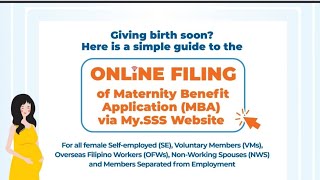 Unsaon Pag file sa Maternity 1 ug maternity 2 Benefit sa SSS Portal  Voluntary amp Selfemployed [upl. by Drus597]