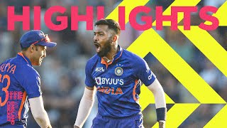 Pandya Stars for Impressive India  Highlights  England v India  1st Mens Vitality IT20 2022 [upl. by Aisatsana]