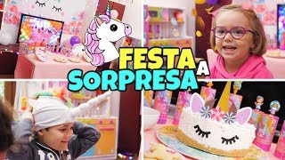 FESTA UNICORNO 🦄 A SORPRESA con le Party PopTeenies [upl. by Dido87]