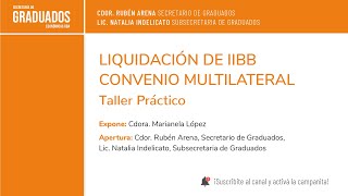 Liquidación de IIBB  Convenio Multilateral Taller Práctico  Económicas UBA [upl. by Eceer]