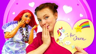 Spielspaß mit Barbie und Irene Valentinstag Puppen Video auf Deutsch [upl. by Yacov]