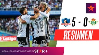 ¡EL CACIQUE APLASTÓ A LOS VERDIBLANCOS DEL INGENIERO PELLEGRINI  ColoColo 50 Betis  RESUMEN [upl. by Nnayr457]