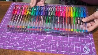 Aen Art Gel Pen 120 set reveal unboxing and review [upl. by Ramo380]