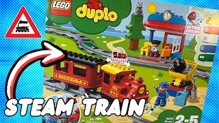 LEGO DUPLO Ep 19 Steam Train 10874 unboxing amp building [upl. by Mccomb]