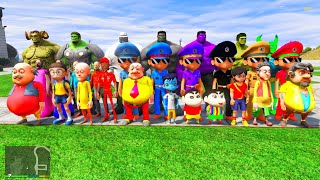 Motu Patlu Doctor Jhatka Nobita Hulk And Shinchan shivaa Hide And See Video Gta5 [upl. by Anyala]