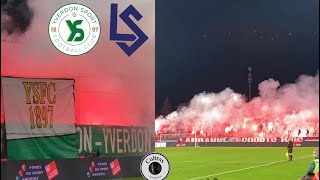 INFERNO at SWISS VAUD DERBY  Yverdon Sport v Lausanne Sport [upl. by Alyac730]