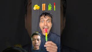 Lemon chips green chilies candy chocolate 🍫🌶️ funny asmr eating challenge shorts [upl. by Nelson]