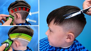 Boys Haircut Tutorial  Step by Step Easy Fade Method [upl. by Dranal]