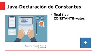 JavaDeclaración de Constantes [upl. by Tertias]