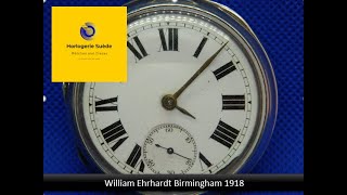 William Ehrhardt Birmingham 1918  Silver British Lever Pocket Watch [upl. by Oloapnaig]