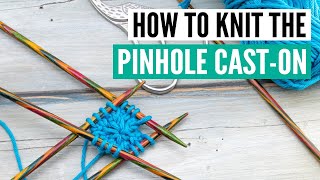 How to knit the pinhole cast on  easy alternative with a crochet hook [upl. by Rogozen]