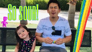 Kid vs Daddy Extreme Sour Candy Challenge  Baby Playful [upl. by Trudnak]