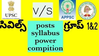 difference between upsc cse and appsctspsc groups 1 and 2 in telugu [upl. by Jesselyn715]