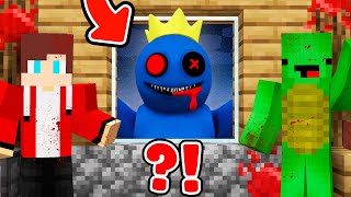 Why BLUE from RAINBOW FRIENDS attack house JJ and Mikey at night Challenge from Maizen [upl. by Schaffel242]